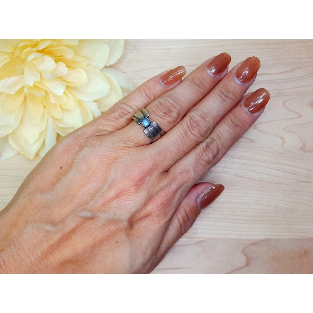 Vintage Aquamarine Sterling Ring